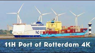 11H Port of Rotterdam Best Ship Spotting 4K