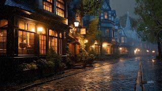 Victorian London's Rainy Night Relaxing Thunderstorm Sounds