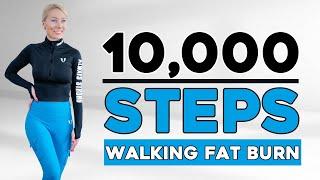 10000 STEPS IN 60 Min - Walking FAT BURN Workout to the BEAT, Super Fun, No Repeat, No Jumping