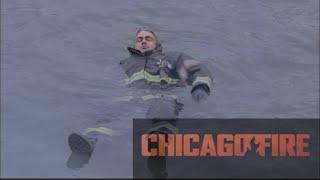 Severide and Casey jump off a building / Chicago fire