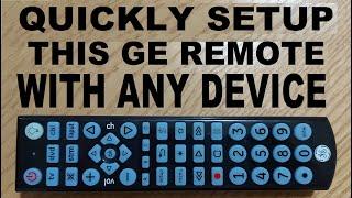 Setup GE 4 Device Pro Universal Remote 24116 with TV