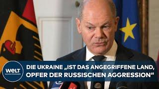 PUTINS KRIEG: Klare Kante vom Kanzler - Scholz will Ukraine weiter mit Waffen und Geld unterstützen