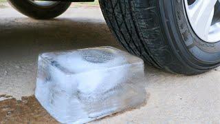 Aplastando Cosas Crujientes y Suaves! Hielo VS Rueda de Coche