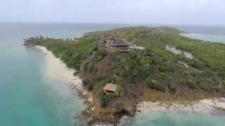 A drone’s eye view of Necker Island