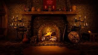 5 Hour Relaxation - Calming Medieval Fireplace _ Fall Asleep