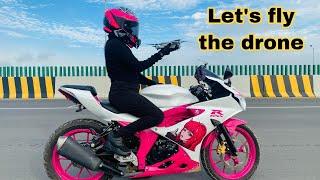 Let's fly the drone || Pink Repsol || Rider girl || Realme GT Master Edition 5G