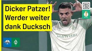 Dank Patzer! Ducksch schießt SVW ins Achtelfinale: SC Paderborn - Werder Bremen | DFB-Pokal | DAZN