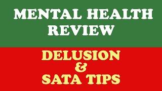 NCLEX Review Lecture: Mental Health Delusions + SATA Tips & Strategies | ADAPT NCLEX