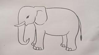 how to draw elephant drawing easy step by step@Aarav Drawing Creative