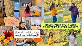 SPEND my Birthday WEEKEND WITH ME⭐️Bellivera FALL/Winters Coats Jackets Review/Indian Mom Routine