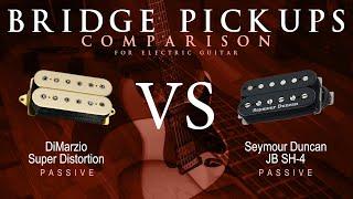 DiMarzio SUPER DISTORTION vs Seymour Duncan JB SH-4 - Passive Bridge Guitar Pickup Comparison Demo