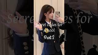 secret codes for school part 2 #lol #manahil #youtubeshorts