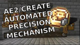Create Mod Precision Mechanism Auto-crafting with AE2