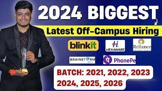 2024 Biggest Hiring | Hexaware, Blinkit, PhonePe, Reliance Hiring | 2026, 2025, 2024, 2023-2021