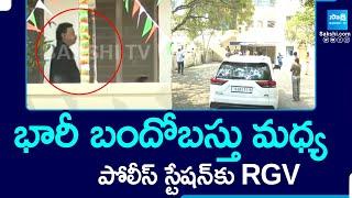 RGV at Ongole Rural Police Station | Ram Gopal Varma Case | @SakshiTV