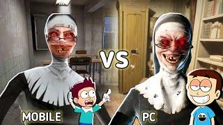 Evil Nun Mobile vs Evil Nun Pc - who is best ?  | Shiva and Kanzo Gameplay