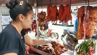 BEST! 1 Day in Phnom Penh Street Food - Popular Pork Braised & Roasted Ducks, Dinner in Phnom Penh,