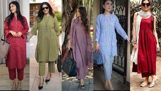 Office wear kurti designs| Office wear kurti set || Kurti collection/ cotton kurti set for office