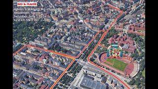 Adidas Stockholm Marathon 2024: fly over the marathon course! Video of the race path.