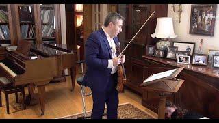 Maxim Vengerov at home with his daughter Lisa