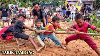 Keseruan Lomba Tarik Tambang Anak-Anak Memeriahkan HUT Republik Indonesia 77