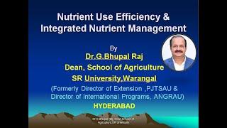 Nutrient Use Efficiency & Integrated Nutrient Management