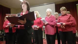 The Wesley Singers performing at a World War 1 event in Llanidloes, Powys (Wales, UK)