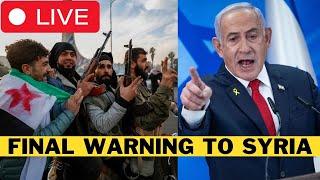  LIVE: Israel Threaten Syria’s New Islamists