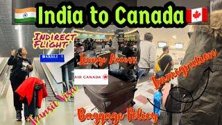 INDIA  TO CANADA  || Air Canada Indirect Flight|| Canada Immigration @thatperfectjourney