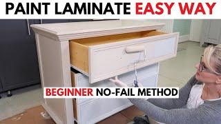 Easiest Way to Paint Laminate IKEA Furniture (so it won't peel)