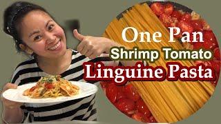 [VLOG32] ONE PAN SHRIMP TOMATO LINGUINE PASTA yummy!️|Jenibe Sanchez