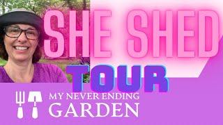 My She Shed Tour // My Never Ending Garden 