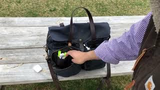 Filson tin cloth Navy 24 hour briefcase review (brief)