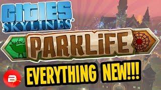 Cities Skylines PARKLIFE - EVERYTHING NEW! Castle of Lord Chirpwick/Zoo/Amusement Park & more!