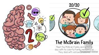  Brain Test 2 - The McBrian Family All Levels 1-20 Walkthrough