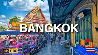 Discovering Old Town Bangkok, Thailand 4k HDR Walking Tour