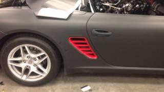 Porsche Sinister Edition Custom Vinyl Wrap Boxster Avery Supreme Matte Black Episode 10