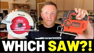 CIRCULAR SAW VS. JIGSAW...Which One Should You Own?! (FULL COMPARISON---New DIYers Should Watch!!)