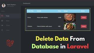 #7 How to Delete data in Laravel for Beginners | Laravel Restaurant Management Project Tutorial