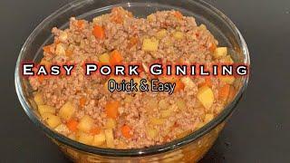 Easy Pork Giniling Recipe | How to cook minced pork #shorts  #mincedpork  #porkrecipe  #cooking