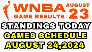 WNBA STANDINGS TODAY AUGUST 23 | WNBA SCHEDULE AUGUST 24 | WNBA GAME RESULTS AUGUST 23