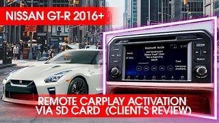 Nissan GT-R R35 2016+ remote CarPlay activation by software update via SD card on OEM display