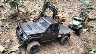 Toyota Land Cruiser MN 82, RC Excavator & RC Trucks in Action!