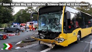 Essen: Auf dem Weg zum Oktoberfest - Schwerer Unfall mit 60 Betroffenen