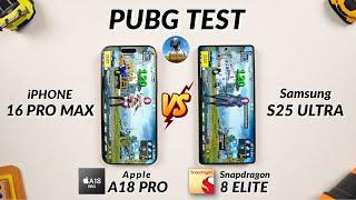 Samsung S25 Ultra vs iPhone 16 Pro Max - 120 FPS Pubg Test, Heating & Battery Test | Who Win's? 