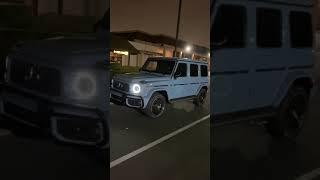 The Mercedes-AMG G63 Puddle Lamps Appear on the Overhead Camera #shorts