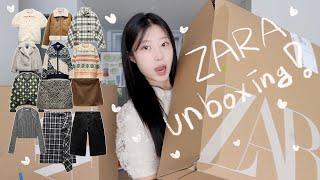 zara haul. 겨울 자라 같이 언박싱하쟈~️ 자라 어그부터 아우터, 니트, 겨울 버뮤다 팬츠, 스커트, 원피스,,16가지! 잘산템과 실패템 구경오r˚₊‧₊