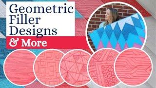 Machine Quilting Geometric Designs: Free-motion Challenge Quilting Along with Angela Walters