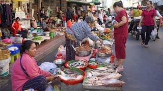 Phsa Boeng Pralit Morning Food Market - Fresh Fruit, Vegetable, Beef, Pork & More Food in Cambodia