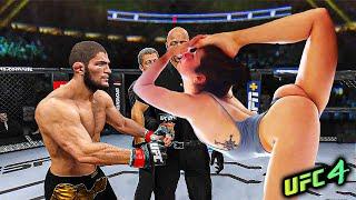 Khabib Nurmagomedov vs. Gymnast Fighter Diva (EA sports UFC 4)